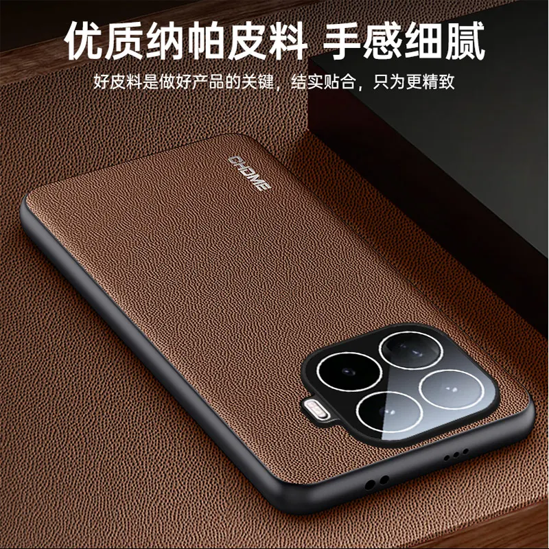 Etui Funda do Xiaomi 17T / 17T Pro, luksusowa skóra, ochrona obiektywu aparatu, wysokiej jakości, odporna na wstrząsy tylna obudowa. — zdjęcie produktu 3