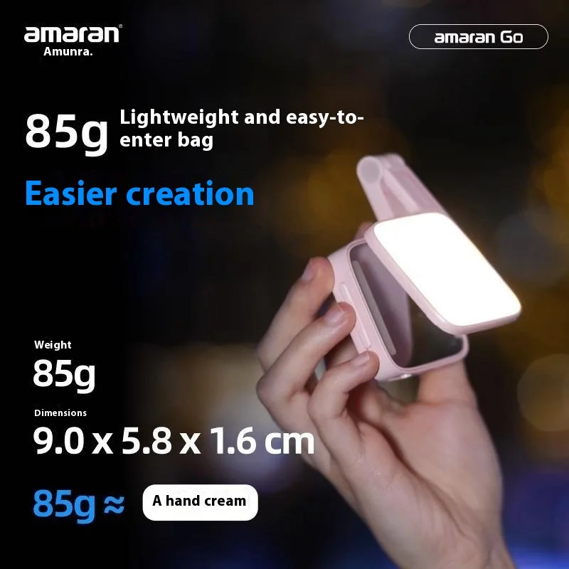 Aputure Amaran Go Mini luce LED per telefono a specchio incorporata ultracompatta Supporto magnetico Flip versatile per selfie Vlog Custom