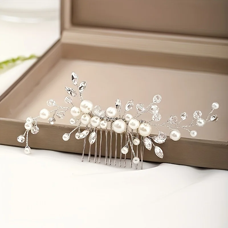 

Hair Comb Clip Flower Hairpin Comb Bridal Wedding Hair Accessories Jewelry Comb Clip Headband Gift