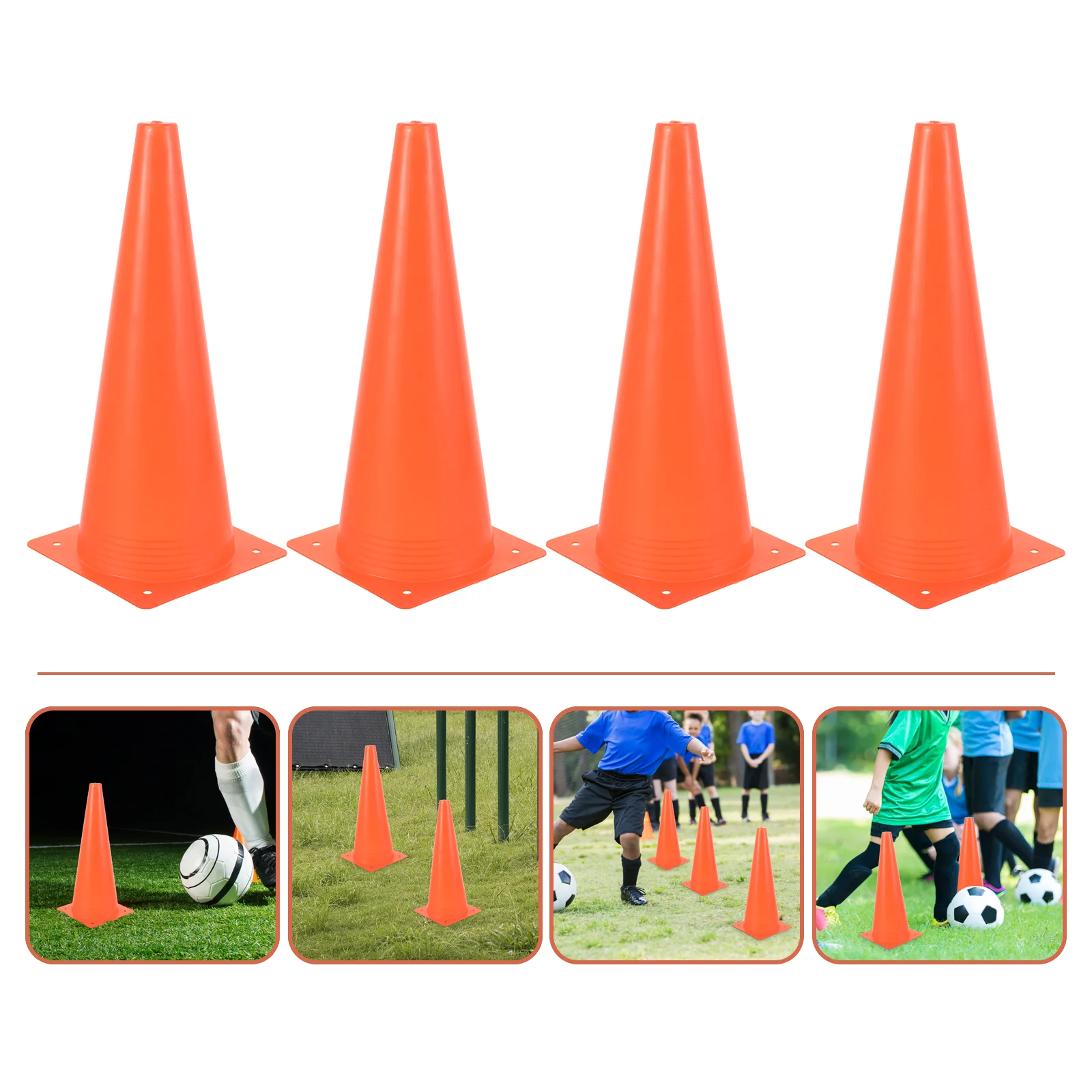 

4 Pcs Outdoor Sports Safety Cone Football Soccer for Training Obstacle Ldpe Parking Cones