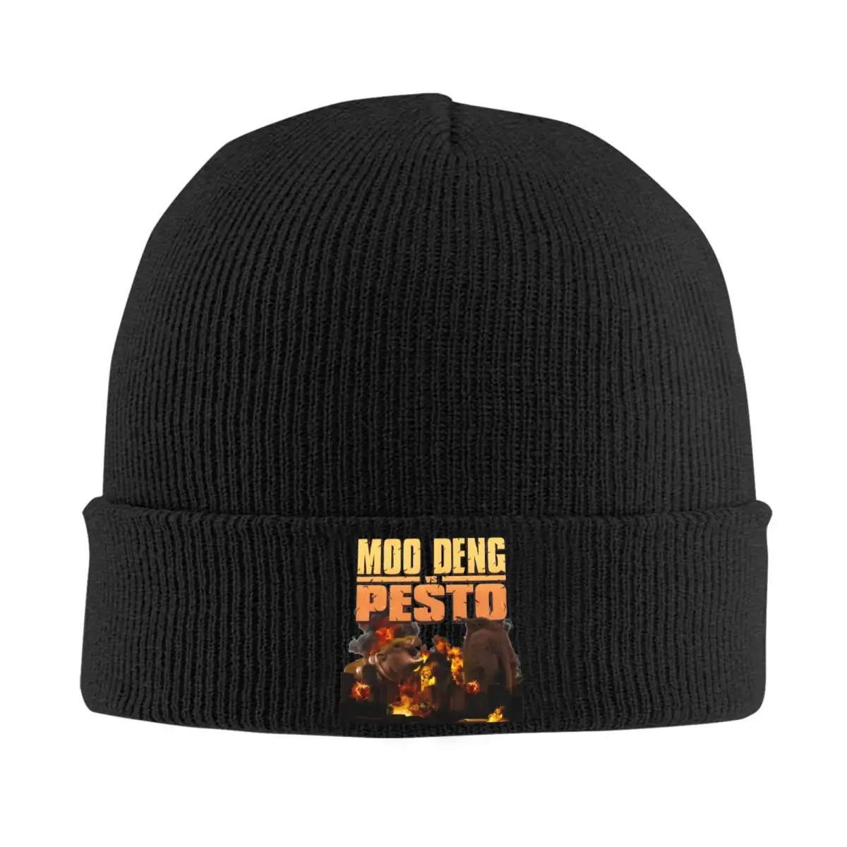 Pesto Penguin Moo Deng Knitted Hat Beanie Autumn Winter Hats Warm New Animal Caps for Men Women