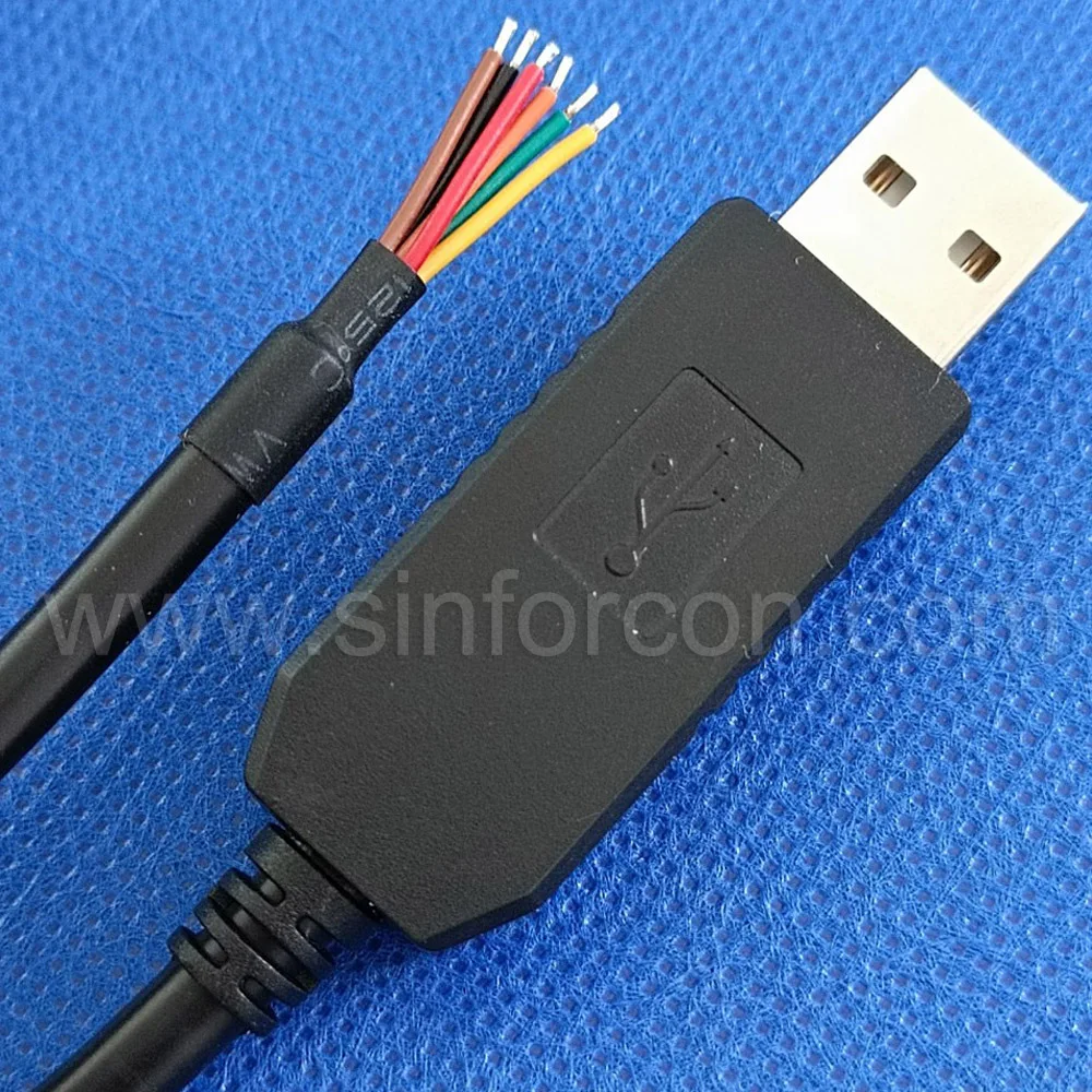 FTDI USB المنفذ التسلسلي COM TTL UART كابل TTL-232R-3V3-WE-1800 TTL-232R-5V-WE-1800