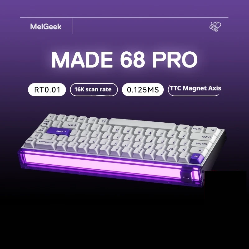 Melgeek Little Bee Made68pro Magnetic Axis Keyboard Magneto King Axis Rt Gaming Esports Low Latency Timely Response For Gift