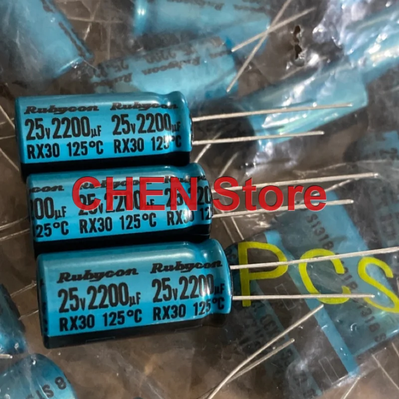 10PCS/50PCS original Rubycon RX30 2200UF 25V 12.5X25MM 125C electrolytic capacitor 25V2200UF free shipping