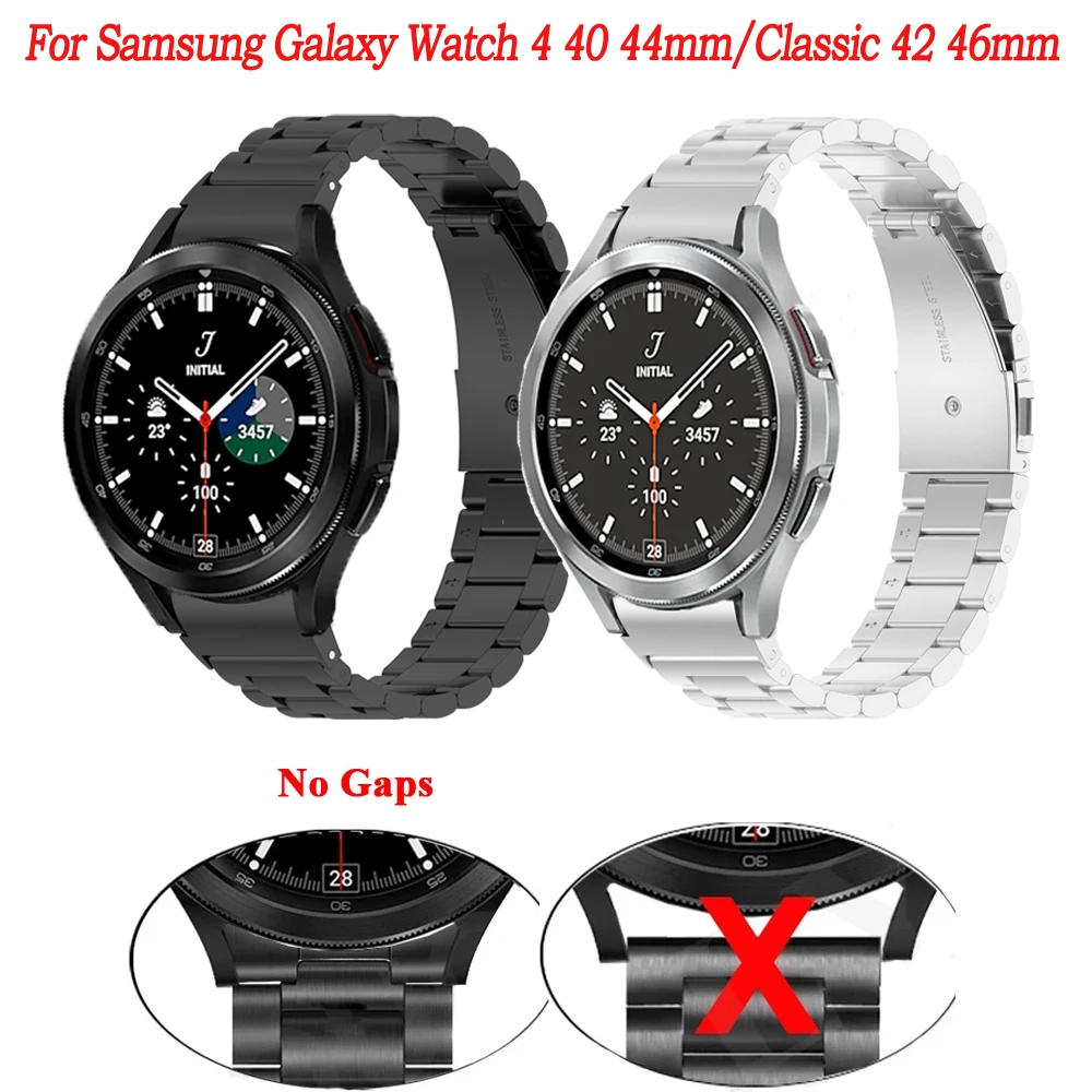 For Samsung Galaxy Watch 4 Classic 46mm 42mm Stainless Steel Strap Smart Watch Band Galaxy Watch 4 44mm 40mm Wristbands Bracelet