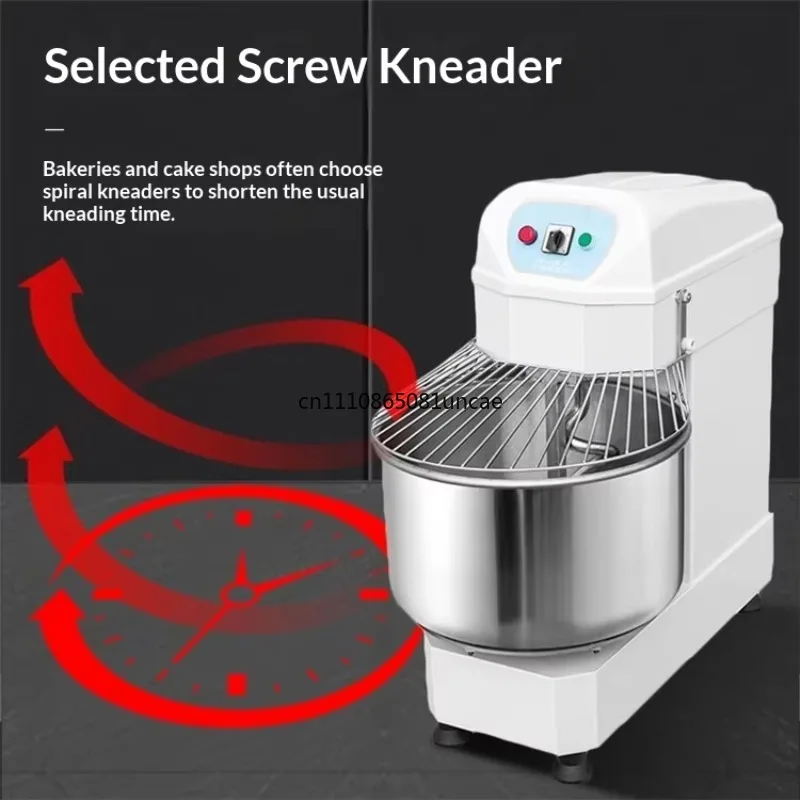 For 50L Dual Speed Double Acting Dough Mixer 20kg Flour 32kg Batch Capacity Commercial Kneading Machine