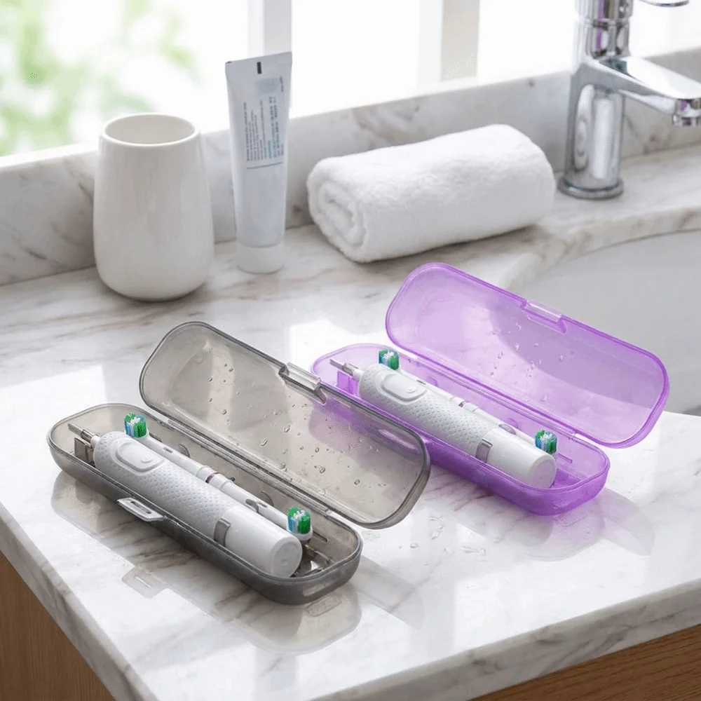 Plastic Electric Toothbrush Case Lightweight Dust-proof Toothbrush Protective Cover Moisture-proof Toothbrush Holder