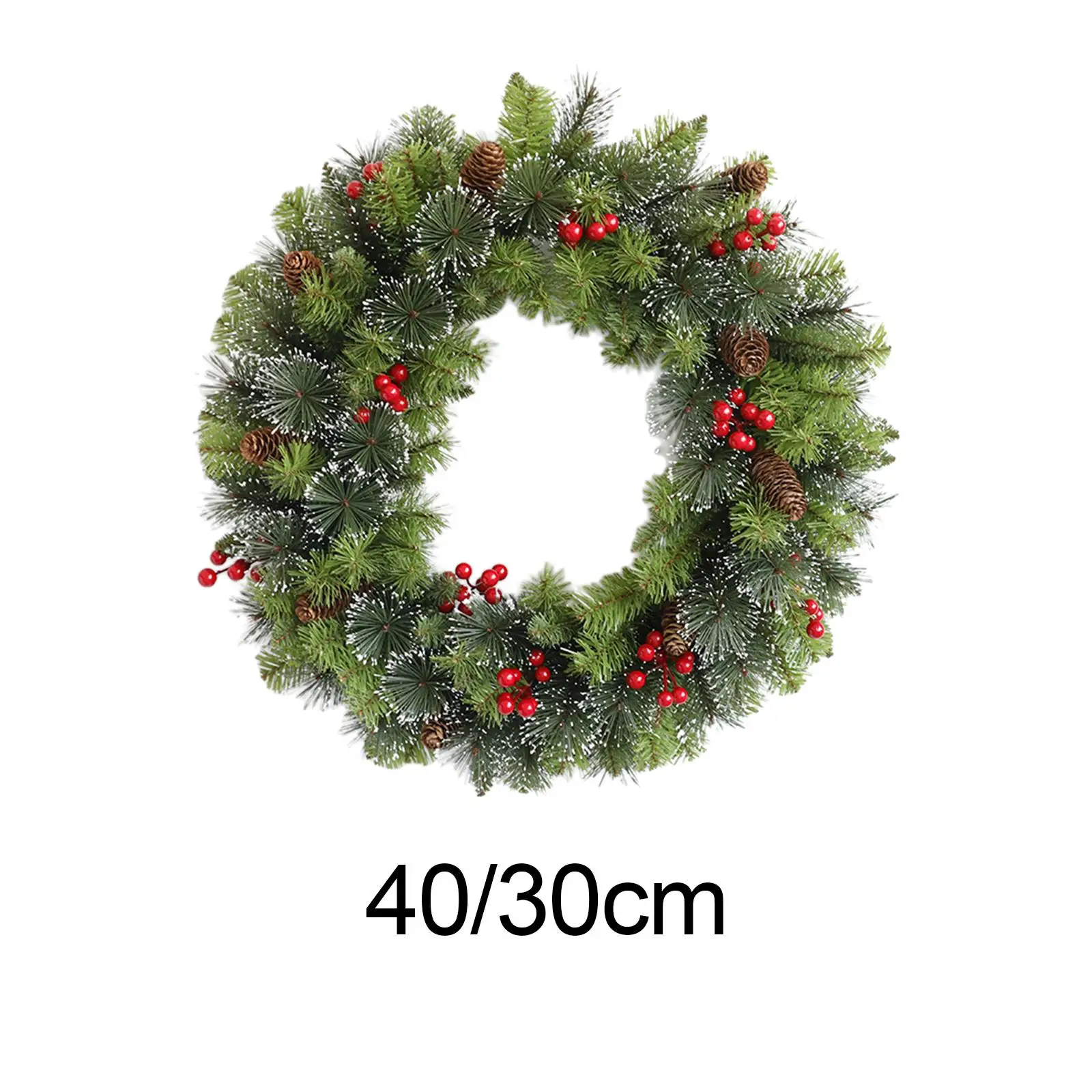 Artificial Wreath Christmas Farmhouse Garland Autumn for Door New Year Party