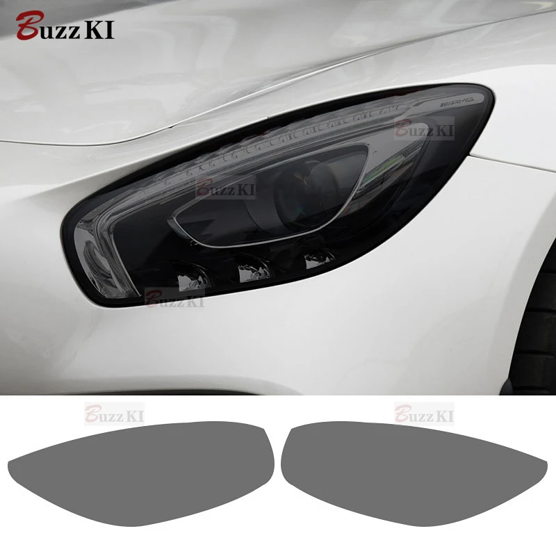 For Mercedes Benz AMG GT 2-door C190 R190 Car Headlight Protective Film Taillight Light Transparent Smoked Black TPU Sticker