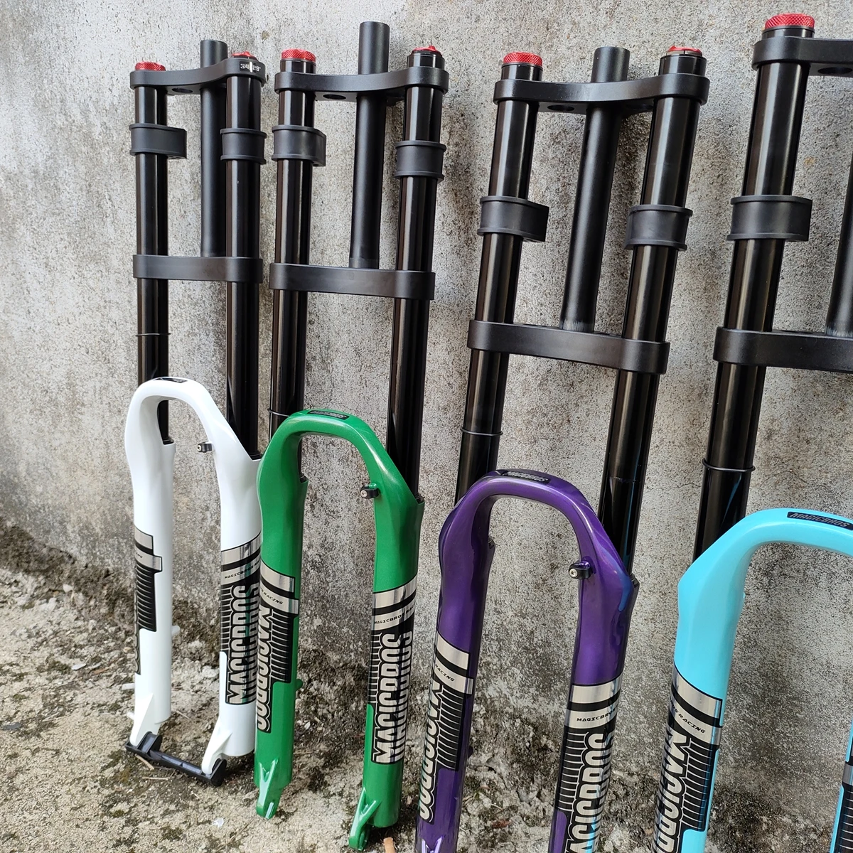 27.5 بوصة دراجة هوائية جبلية تعليق هوائي دراجة الجبهة شوكة مزدوجة الكتف 180 مللي متر شوكة دراجات السفر