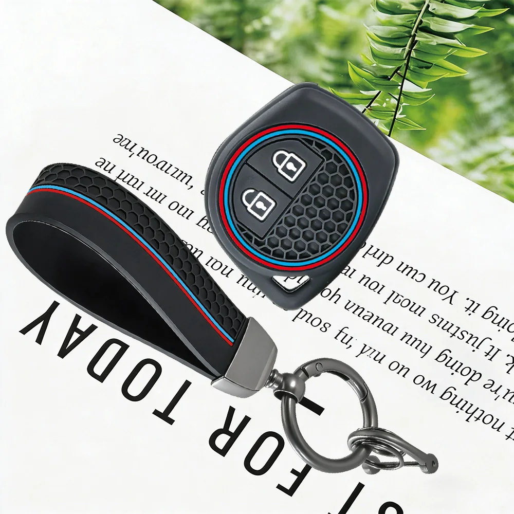 Silicone Car Remote Key Cover Case For Suzuki Swift Ignis Vitara Liana Ciaz Baleno 2 Button Car Key Fob Case Cover Shell Decor