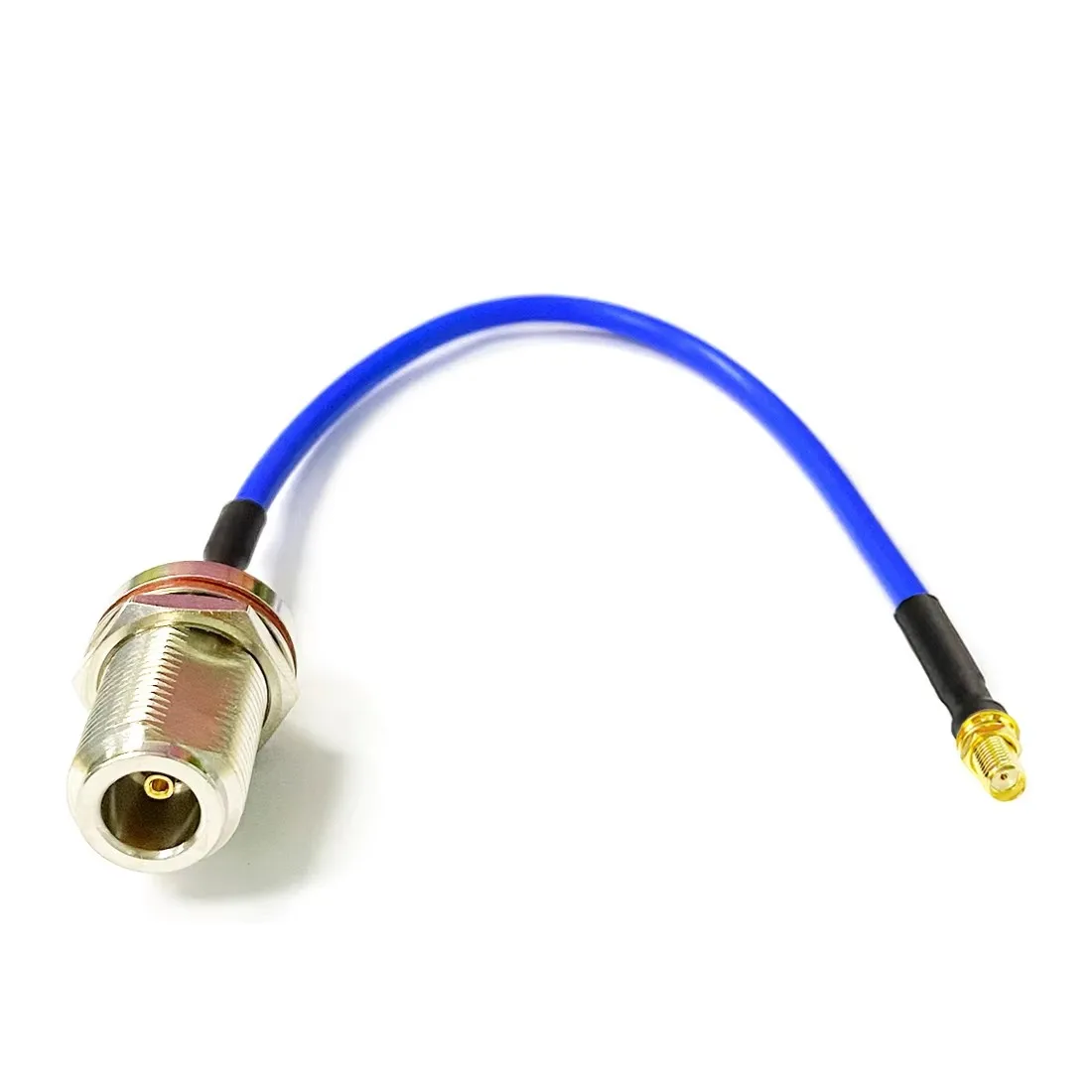 1PC N Typ Weibliche schutzwand SMA N MCX Männlich Weiblich Zopf Kabel RG402 Blau Jack 20cm Niedrigen verlust Für WIFI Drahtlose NEUES Freies Schiff – Detail 3