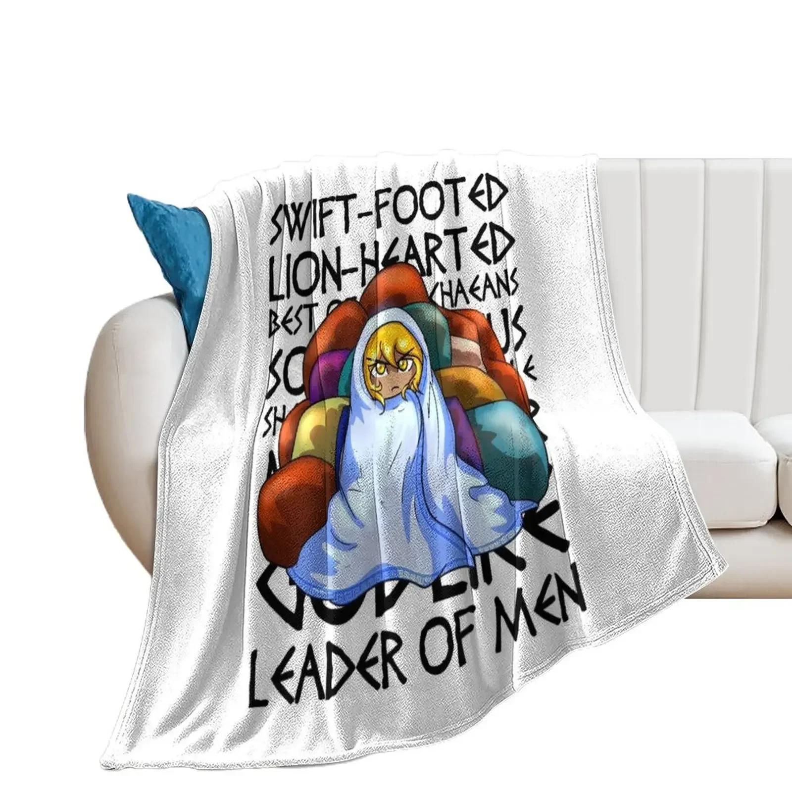 Epithets of Achilles Throw Blanket Blankets Sofas Of Decoration Designers Polar Blankets