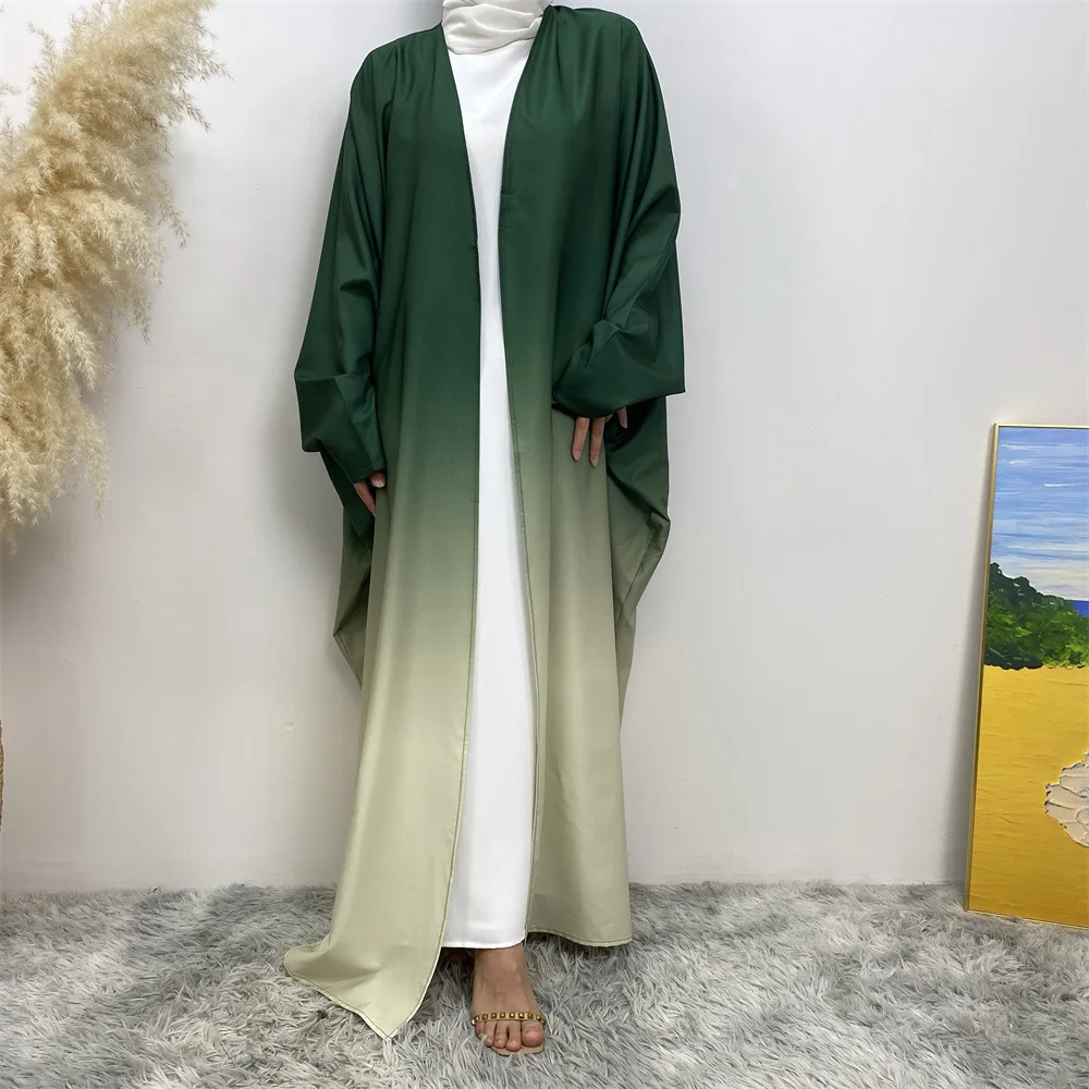 Tie-Dyed Long Dress Summer Holiday Vacation Robe Abaya Women Muslim Moroccan Kaftan Ramadan Jalabiya Islam Dubai Women Clothes