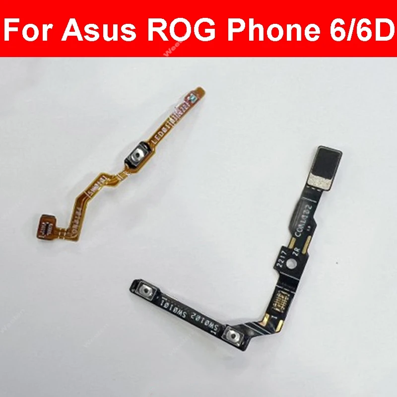 For Asus ROG Phone 6 6D Power Volume Button Flex Cable On Off Power Volume Side Keys Flex Ribbon Repair Parts