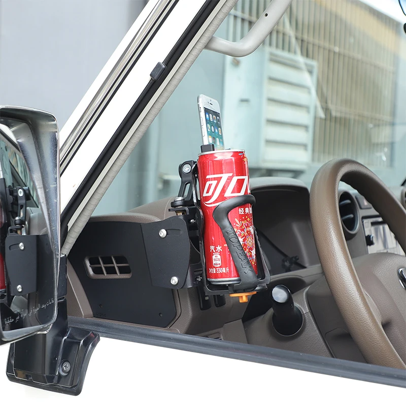 Car Central Control Multifunctional Mobile Phone Holder Water Cup Holder For Toyota LC71 LC76 LC79 2009+  Car Accessories view 6
