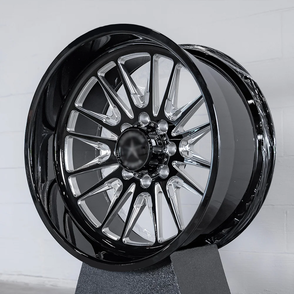 

2026 Hot Sale Concave Forged Wheels Gloss Black Milled Forged Truck Wheels