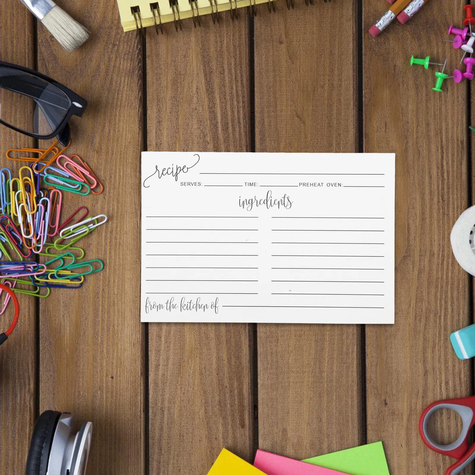 

50 шт. карточек для рецептов, пустые, двусторонние, прочные, портативные, для рукописных заметок, для кофе, барбекю, еды, праздников