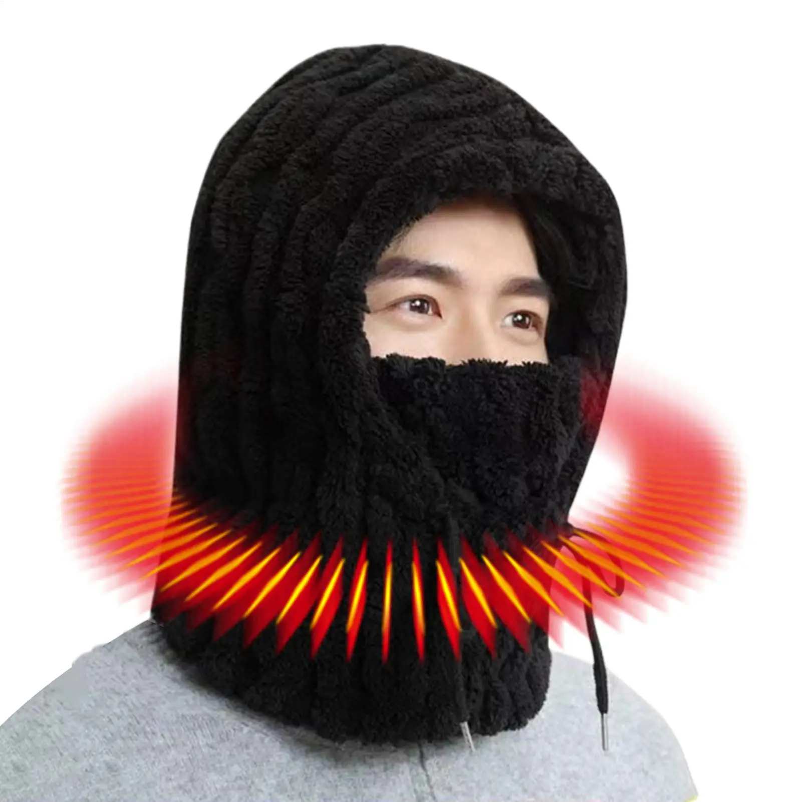 

Зимние шапки для мужчин, термоветрозащитная регулируемая крышка для лица, шапка для верховой езды, зимняя полнолицевая крышка для мужчин, женщин, взрослых, уличная