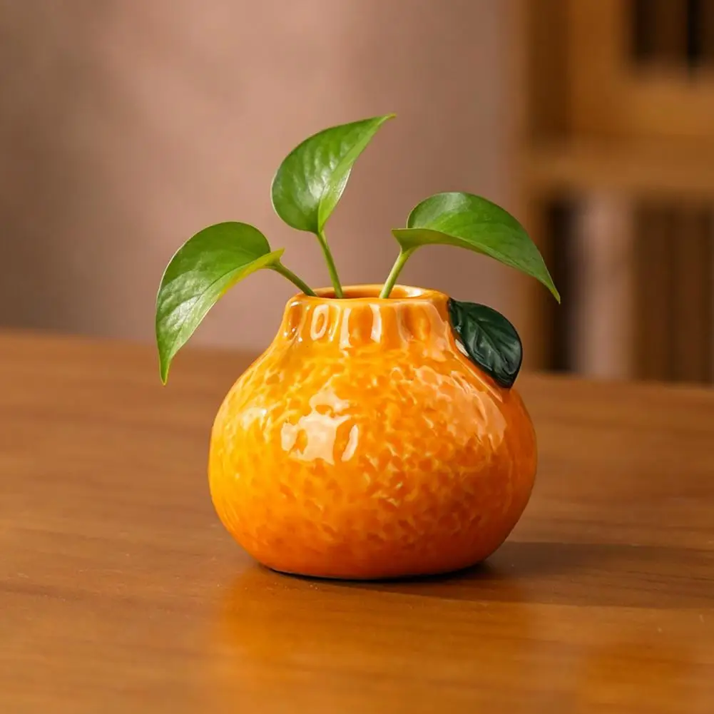 Shelf Decoration Vase Small Decorative Vase Fruit Shaped Ceramic Vase Decorative Plant Pot Flower Container for Room Office