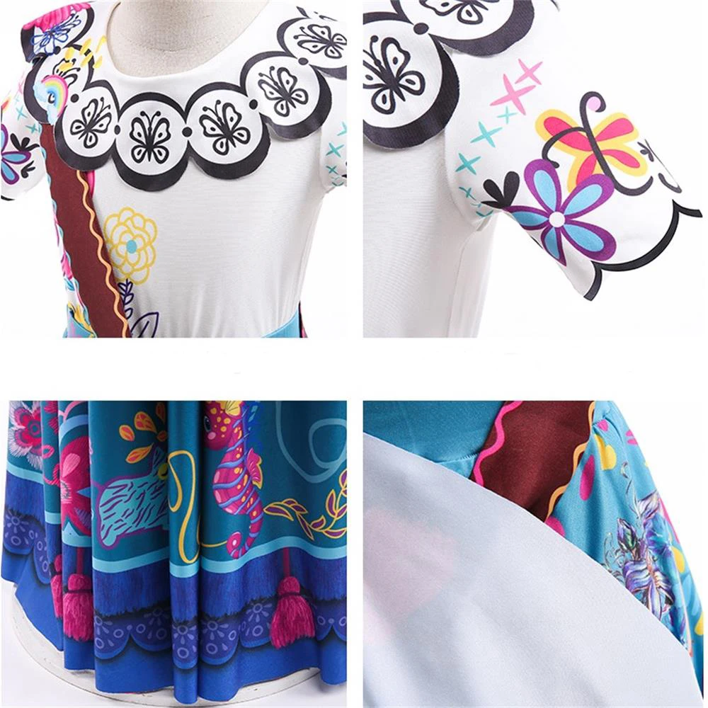 Girl Princess Dress Summer Casual Long  Dresses Cosplay Costumes Christmas Halloween Theme Party Clothes 3-10 Years Old