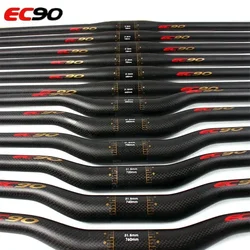 Manillar de bicicleta EC90 de carbono, 25,4mm, 31,8mm, manillar de bicicleta de fibra de carbono, barra elevadora de 660/680/700/720/740/760mm