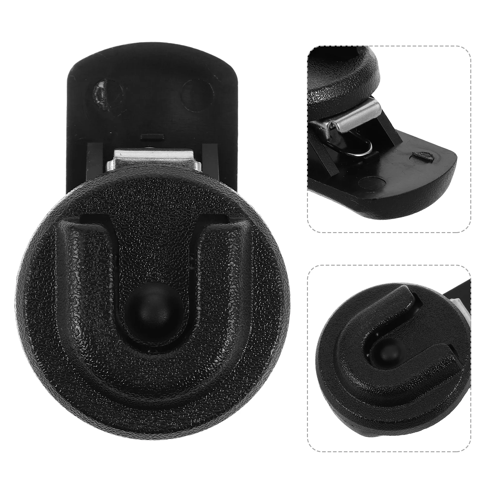 Car Intercom Holder Mic Hanger with Back Clip Cb Radio Microphone Universal Mount Round Knob Lapel