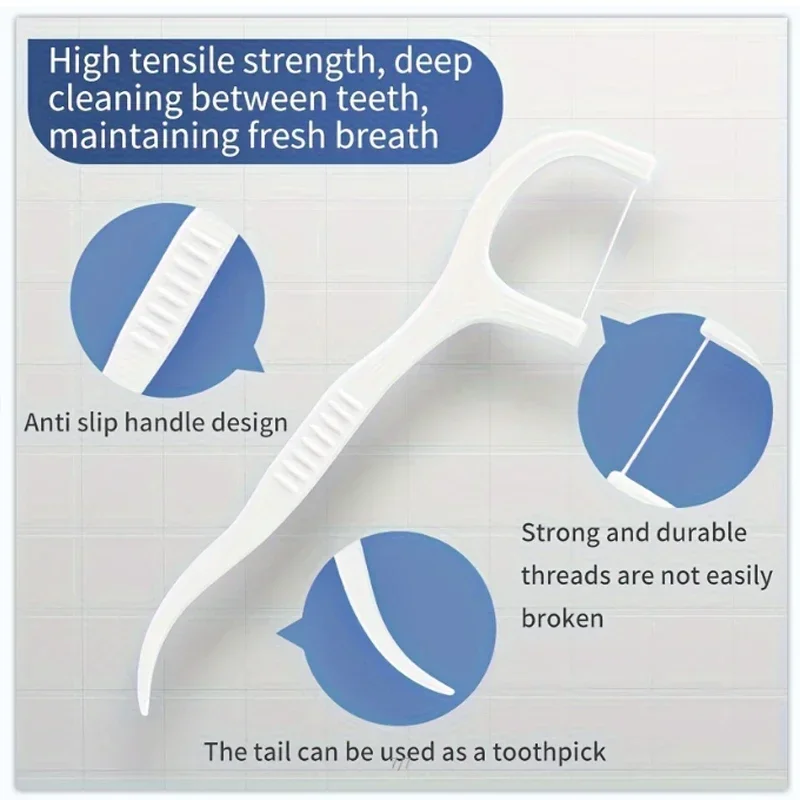 30/100/300/600 قطعة الخيط الأسرة حزمة فائقة غرامة مسواك المتاح شقة الخيط المحمولة الخيط مزدوجة رئيس استخدام نظافة الفم