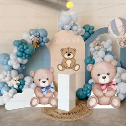 18/24/36inch Bear KT Board Pink Blue Bear Cutout for Safari Kids Birthday Party Decoration Baby Shower Backdrops Decor