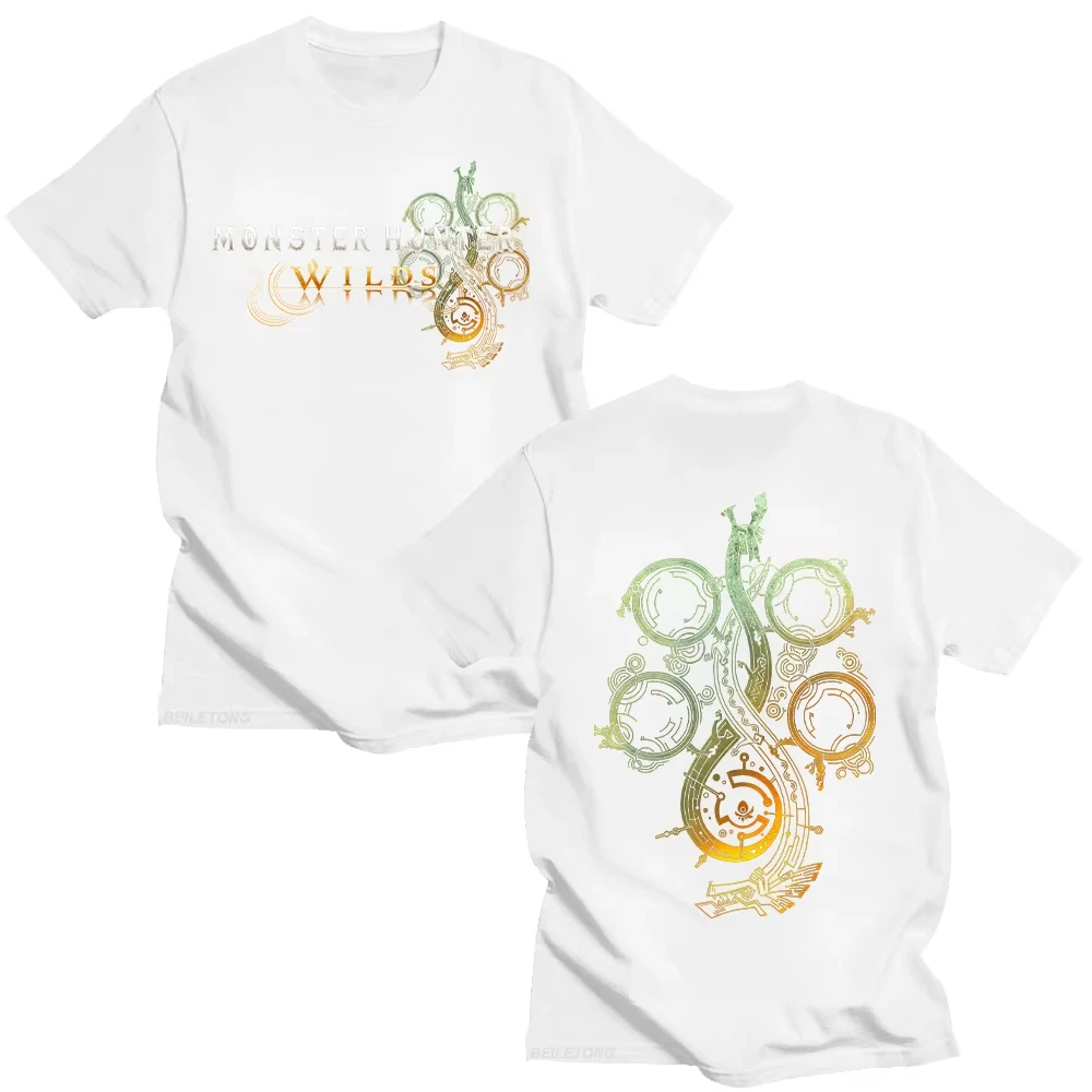 الوحش هنتر البرية رمز بلايز الساخن لعبة جديدة الرجال ملابس علوية من القطن المرأة الجولة الرقبة ملابس بأكمام قصيرة الجمالية Y2K المحملة الشرير