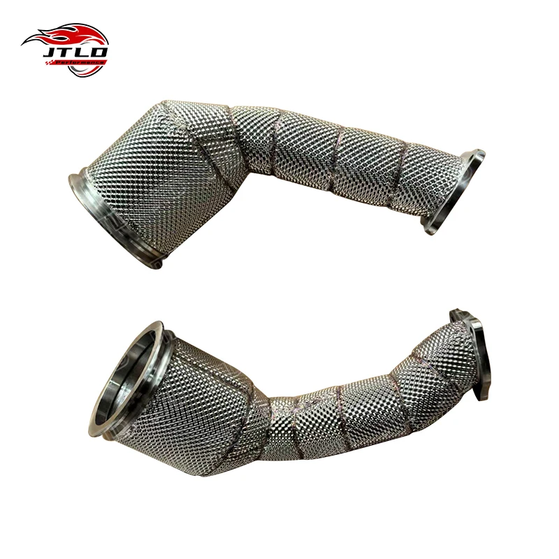 Professional Performance Exhaust System For Audi RS4 RS5 B9 Without OPF Heat-Wrapped Stainless Steel Downpipe 3.0T V6 Turbo