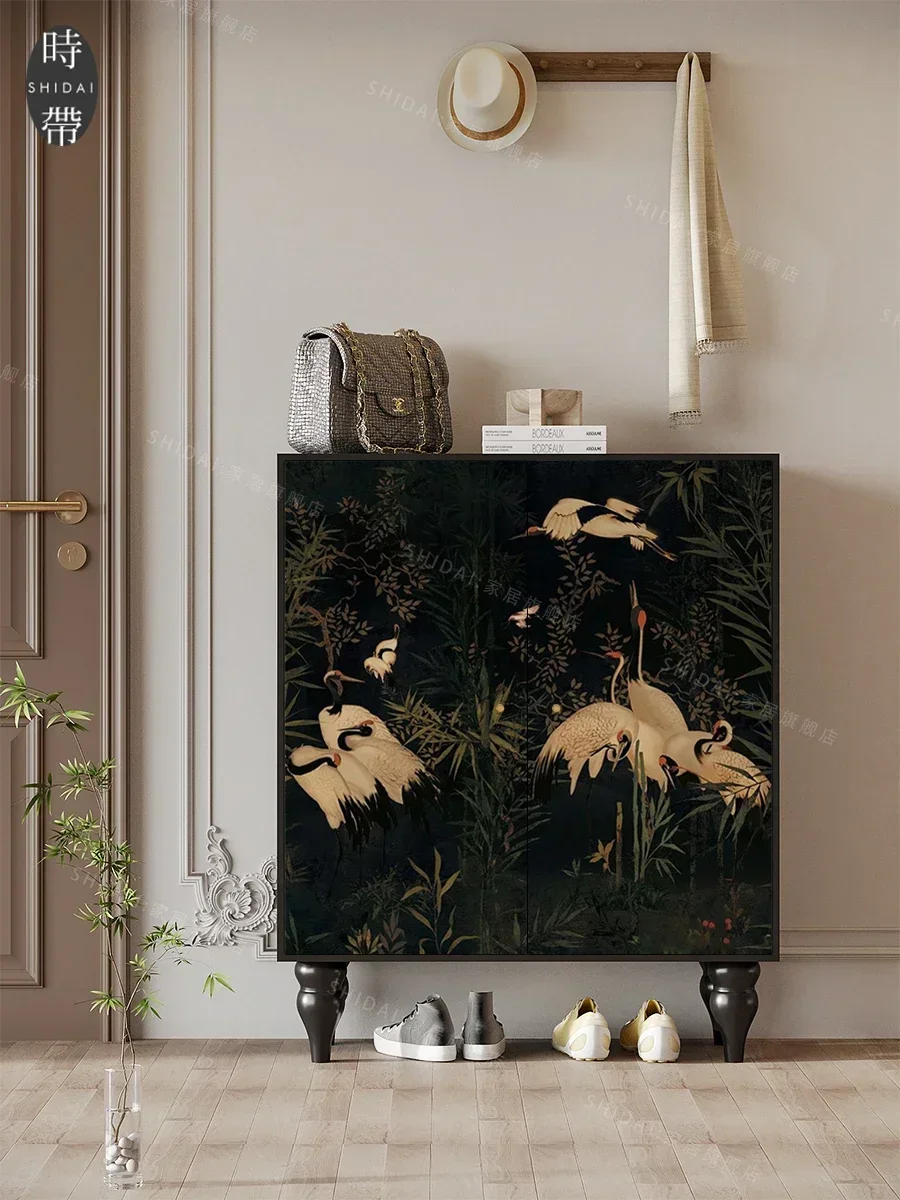 جديد النمط الصيني مدخل تخزين غرفة المعيشة غرفة نوم الجدار الديكور خزانة جانبية خزانة الملابس المخصصة #6