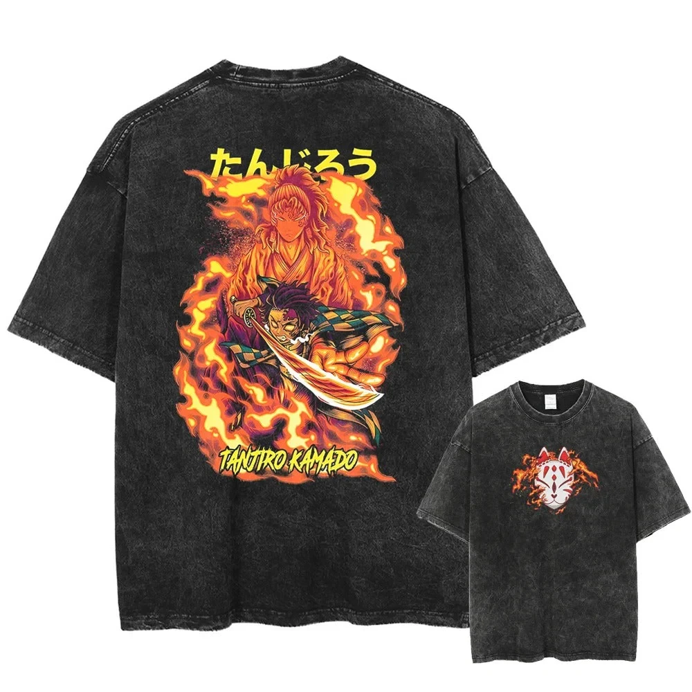 Camiseta de Algodón con Diseño Vintage de Ramen de One Piece, Naruto y Dragon Ball Anime 2025 para Hombre, Ropa Casual Urbana, Estilo Shonen