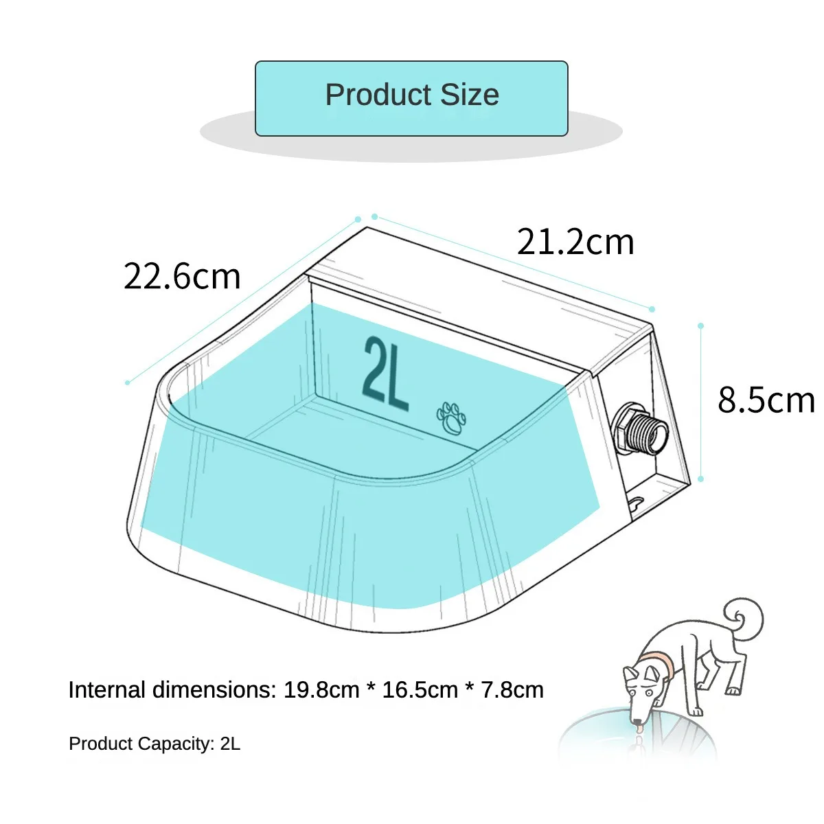 Heated Automatic Water Bowl for Dogs,Heated Dog Automatic Filling Outdoor Bowl,Heated Auto Waterer for Dog,Cats,Chickens,Animals