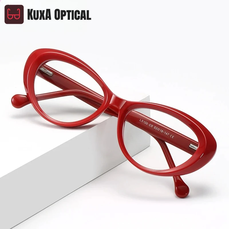 

KUXA новые модные женские очки для чтения «кошачий глаз» с индивидуальным простым дизайном и защитой от синего света, могут быть изготовлены по индивидуальному заказу по рецепту