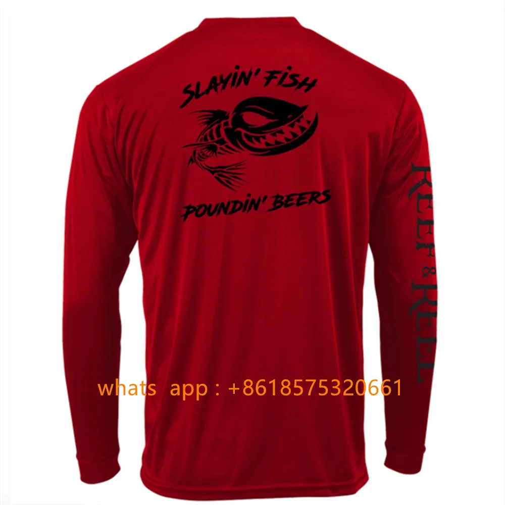 

Men's Sun Protection T-shirts Summer UPF 50+ Long Sleeve Performance Quick Dry Breathable Hiking Fish T-shirts UV-Proof 2025