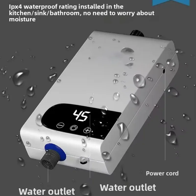 Variable Frequency Electric Water Heater Shower Bath Small Electric Kitchen Treasure Hot and Cold Water Heater