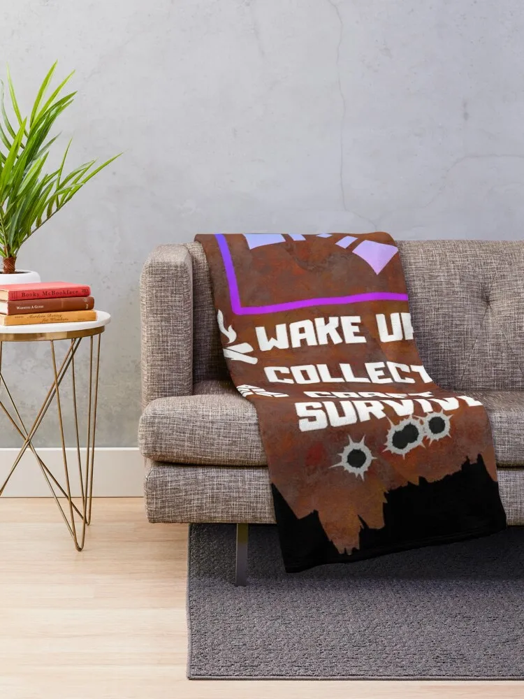 RUST GAME - ROUTINE FOR SURVIVE Throw Blanket wednesday Hairy Blankets sofa bed