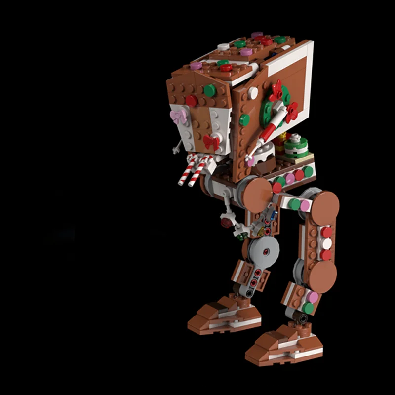 398pcs MOC Gingerbread ST Space Battle Galaxy SciFi Model Building Blocks Advanced Build Pack Premium Detailed Craft Toy Gift