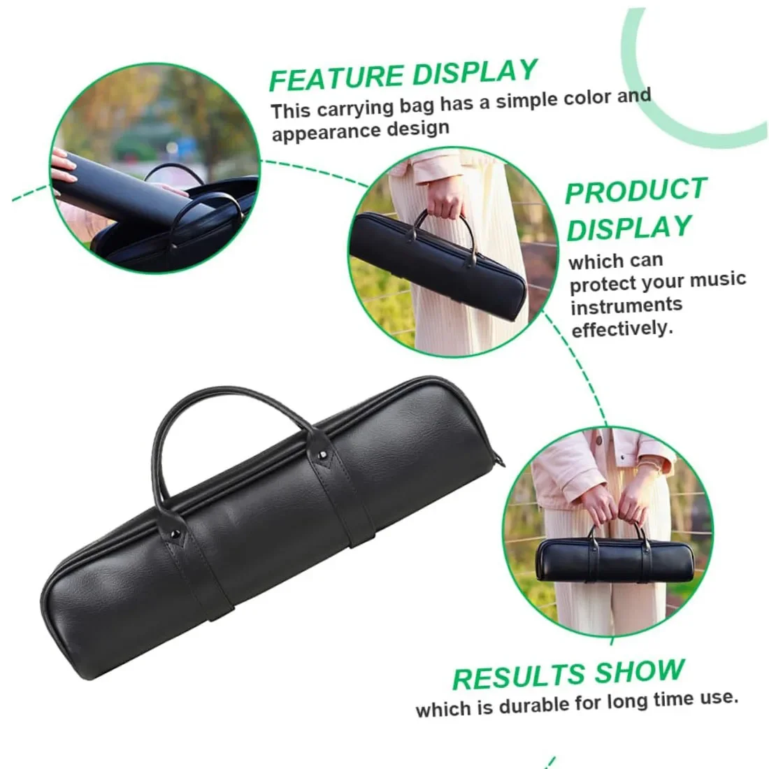 SLADE 16 Hole Flute Box Bag Portable Leather Bag Box Flute Hard Shell Storage Cover For Flute Woodwind Instrument Parts