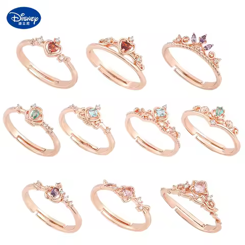 Princess Collection Open Rings Sweet Tangled Mermaid Jewelry Accessories Designer Charms Jewellery Brand Rings for Women