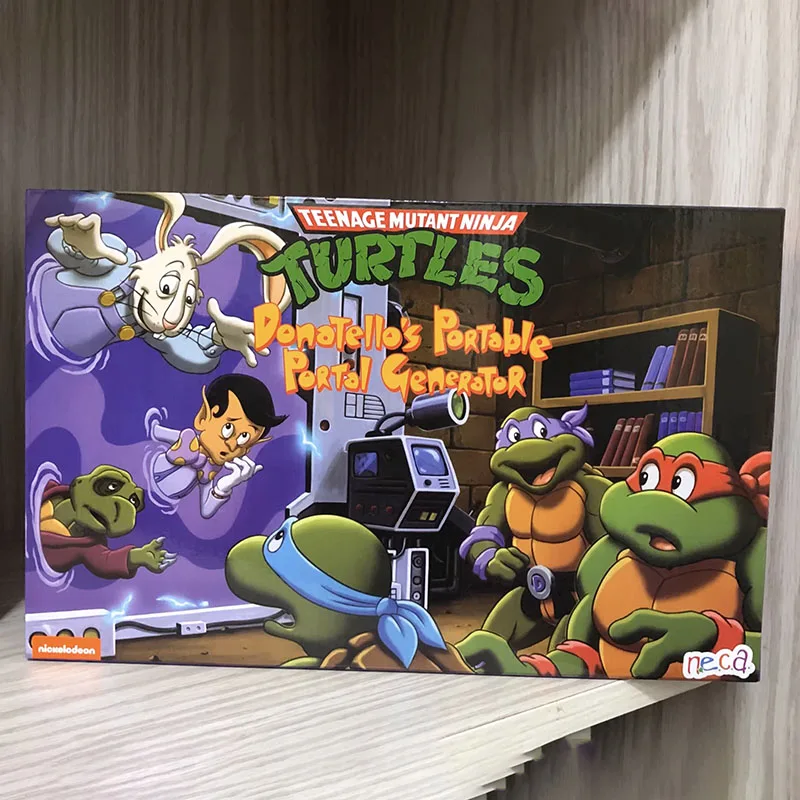 Teenage Mutant Ninja Turtle Figure NECA 54286 Action Figuras Donatello's Portable Portal Generator 7Inch Model Toy Gift Original