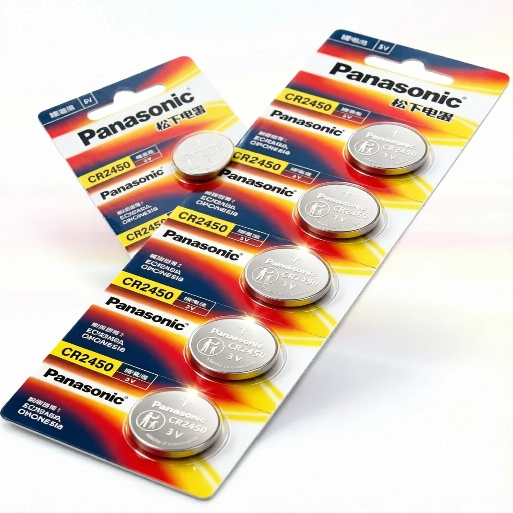 Batería de litio Original Panasonic CR2450 de 3V para relojes, controles remotos, calculadoras, batería CR2450 confiable