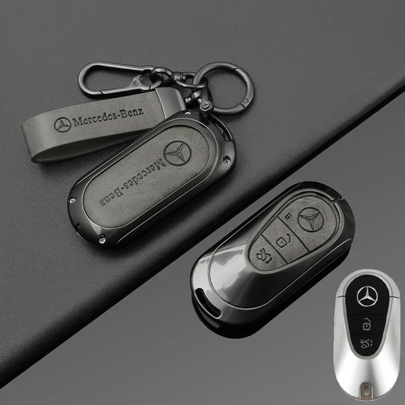 Car Remote Car Key Case Cover Fob Bag For Mercedes Benz C E S Class W206 W223 W214 GLA GLB GLC CLA CLS E300 S450 Keychain