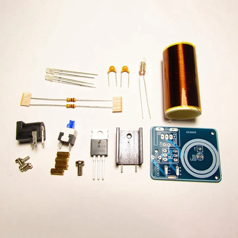 BD243 Mini For Tesla Coil Kit Empty Lights Technology DIY Electronics BD243C DIY Mini For Tesla Coil Module, DIY Kit Durable
