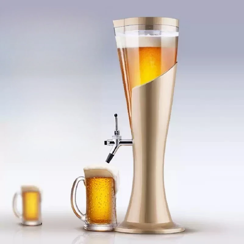 3L Luminous Beverage Dispenser Tower Bar KTV Beer Cola Column Creative Drink Storage Container