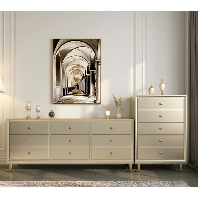 

Комод из цельного дерева Комод для спальни Шкафчик Настенный шкафчик для гостиной Легкий роскошный простой универсальный шкаф Прикроватная тумбочка