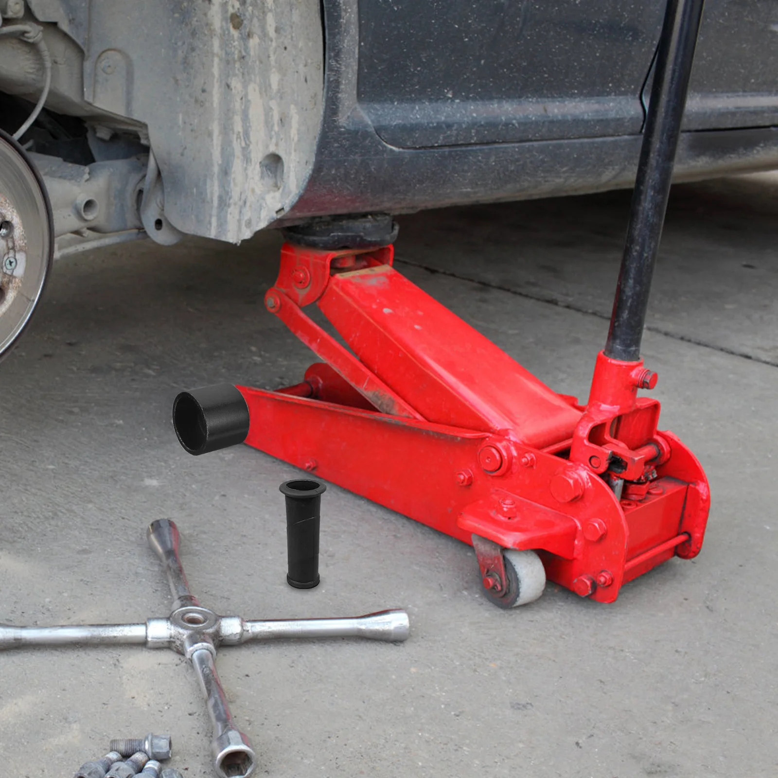 

2Pcs Jack Handle Sleeve Floor Jack Parts Pressure Rod Protector Ergonomic Design for Construction Sites and Industrial Use