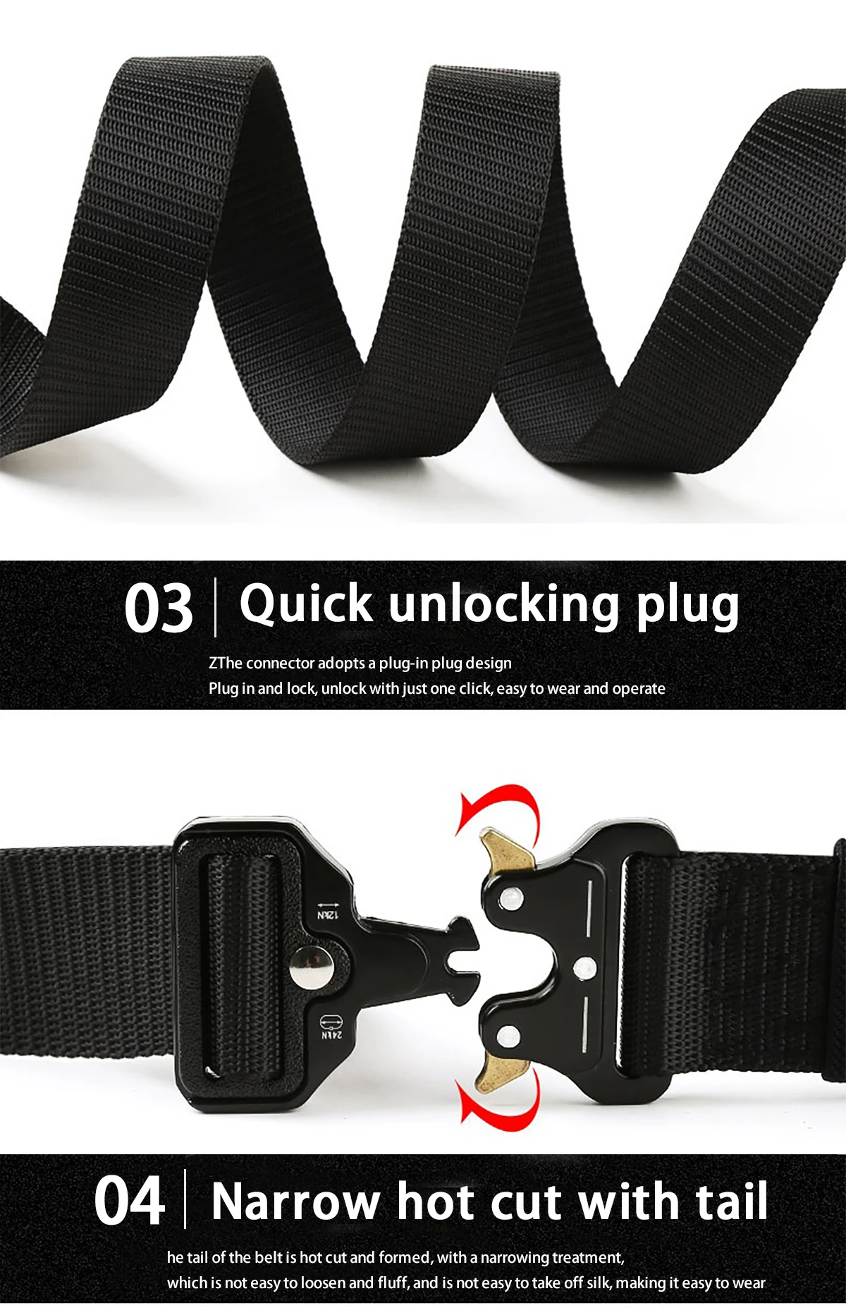 1pc Herren gürtel Outdoor Jagd taktischer Herren gürtel multifunktion ales Kampf überleben hochwertige Leinwand Nylon Herren gürtel Sport gürtel – Detail 3