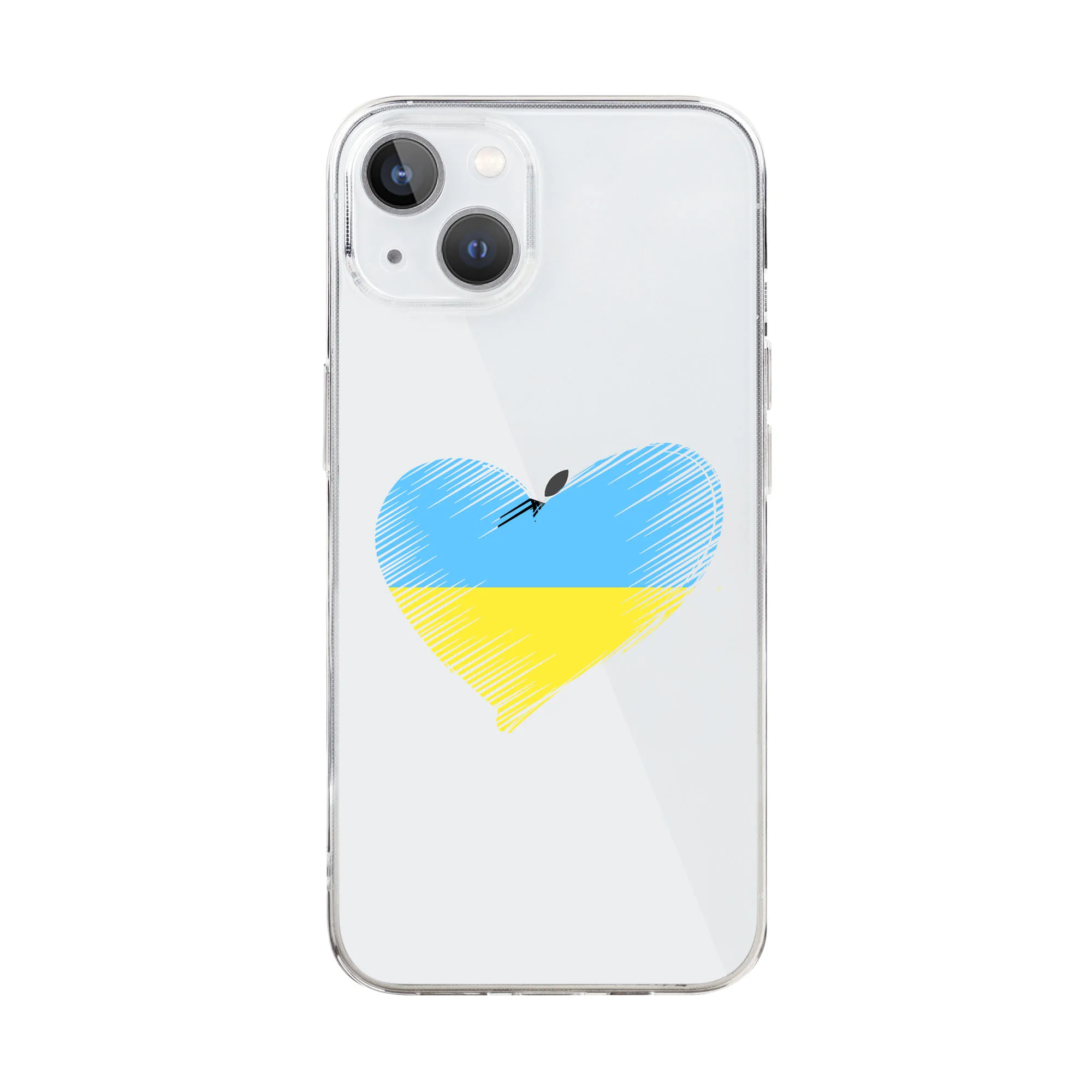 Ukraine Flag Map Pattern Clear Phone Case for iPhone 13 14 12 11 15 Pro Max Mini X XR XS 7 8 Plus SE Soft Silicon Covers Shells